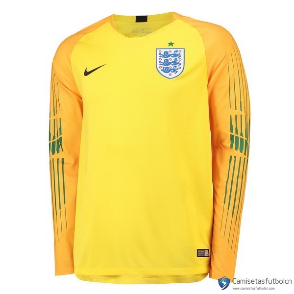 Camiseta Seleccion Inglaterra Manga Larga Portero 2018 Amarillo